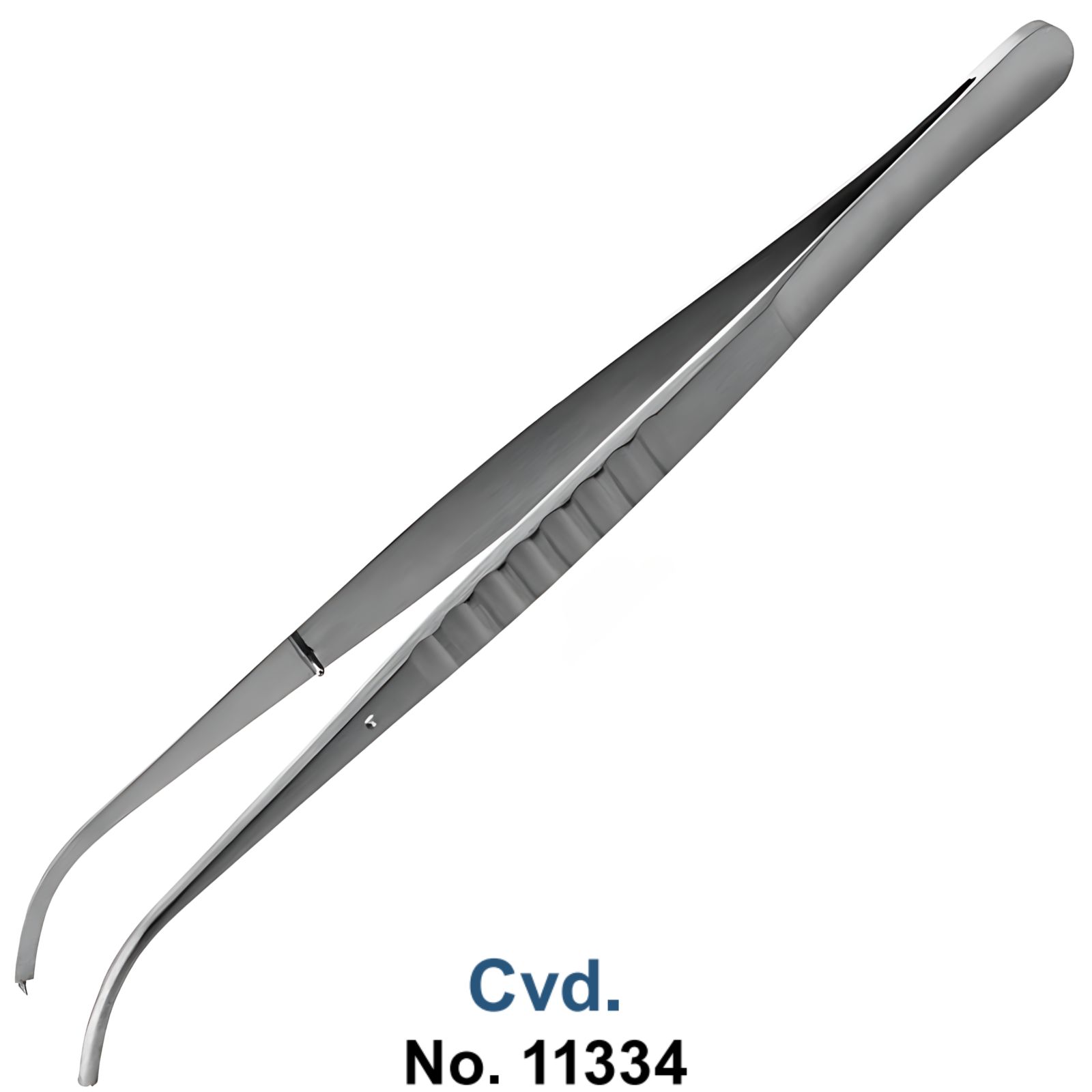 Пінцет Cvd, зігнутий, для м`яких тканин, з гачком (YDM)