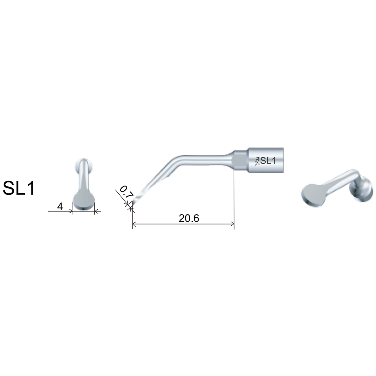 Насадка хірургічна SL1, кут 120 град, різьба Acteon