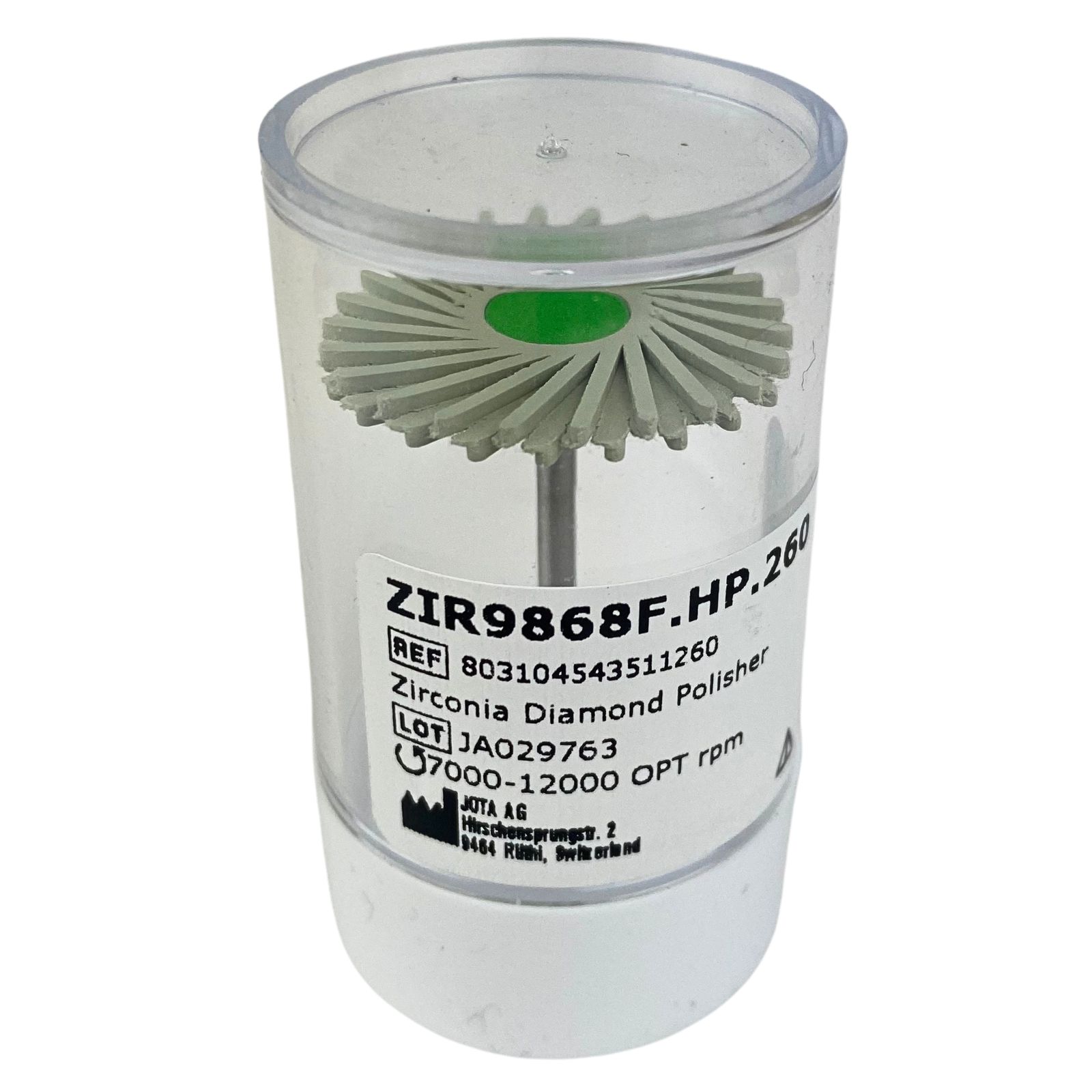 Гумка для полір.Zr ромашка біла Diamond Swivel Zir Gloss HP