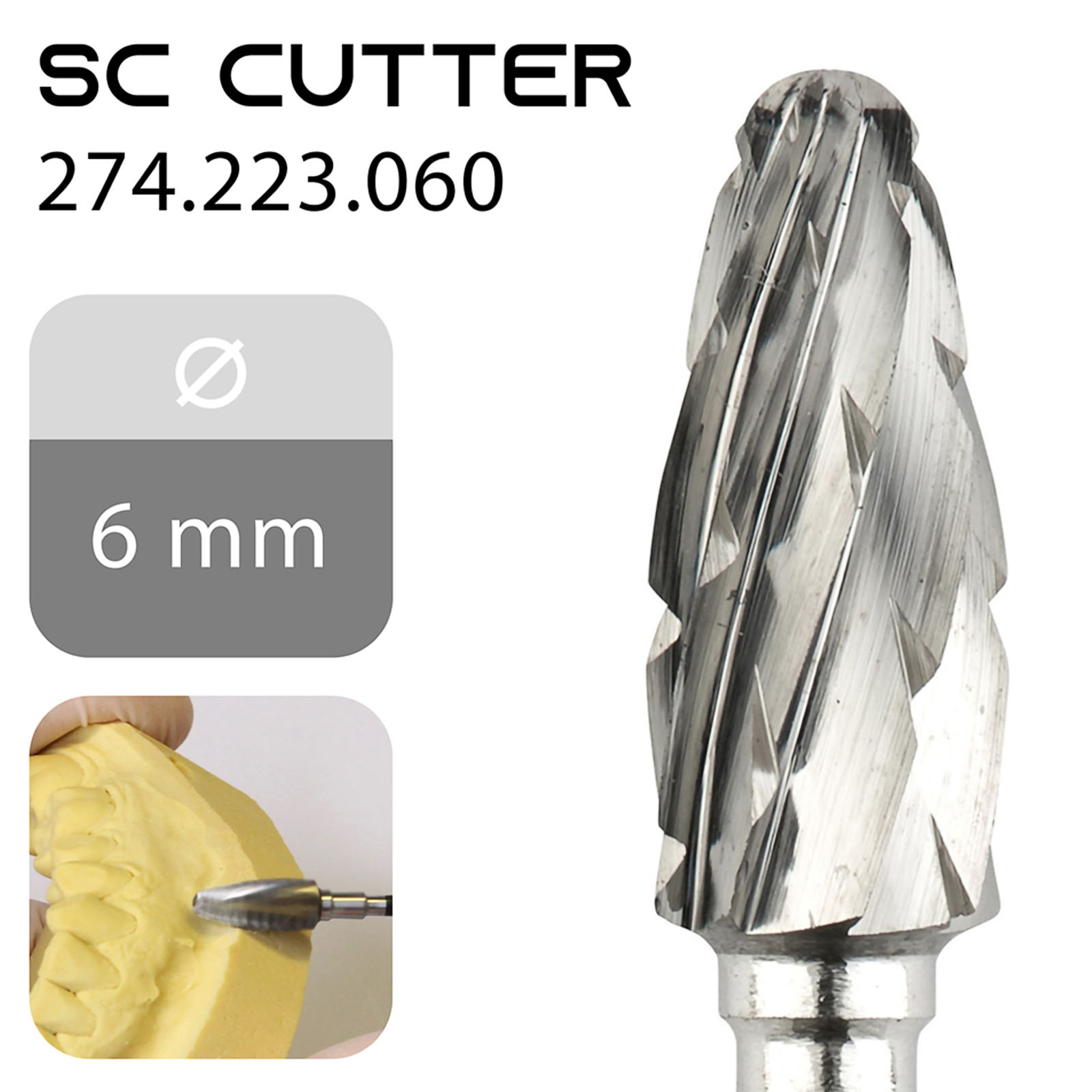 Фреза для вологих гіпсів 4SHINE SC Cutter 274.223.060