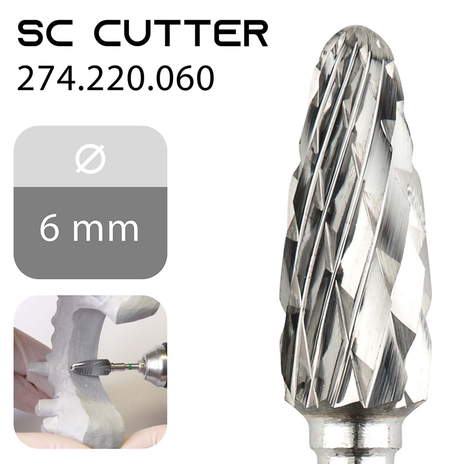 Фреза для сухих гіпсів 4SHINE SC Cutter 274.220.060