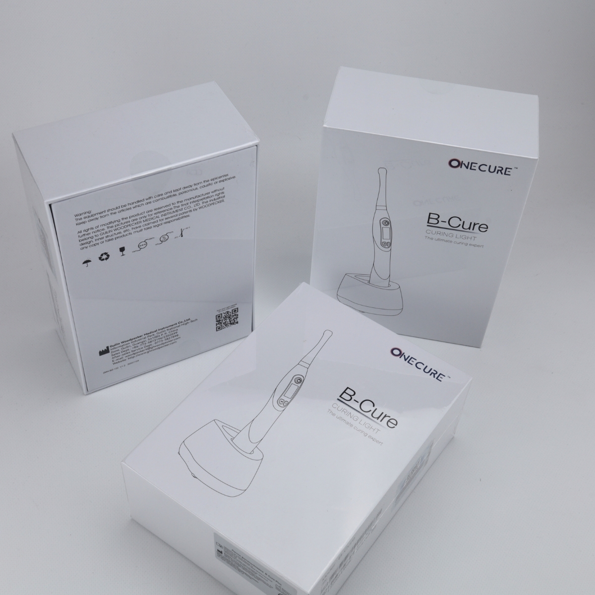 Фотополімерна лампа Woodpecker B-Cure PLUS (3000 мВт/см2, 2 акумулятори) + 10 капсул Dyract XP A3 у подарунок