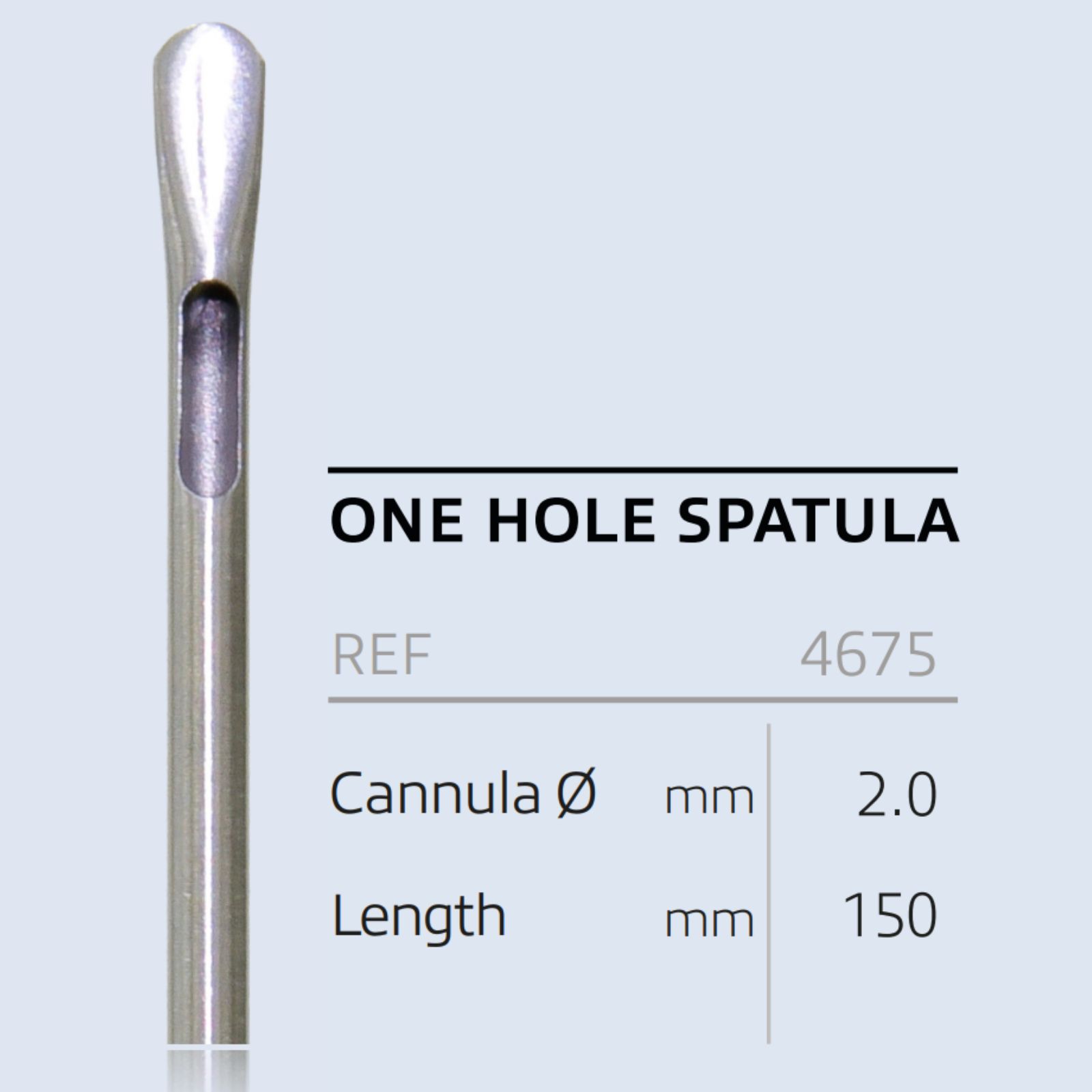 Канюля для інфільтрації (Стерильні-Одноразові) (тип ONE HOLE SPATULA) діам.2,0 мм, довж. 150 мм - 5 шт.