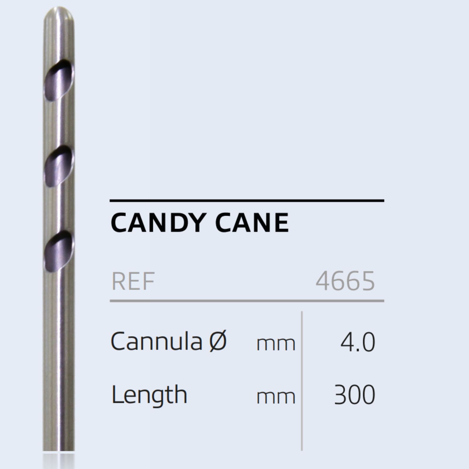 Канюля для ліпосакції (Одноразові) (тип Candy Cane) діам.4,0 мм, довж. 300 мм