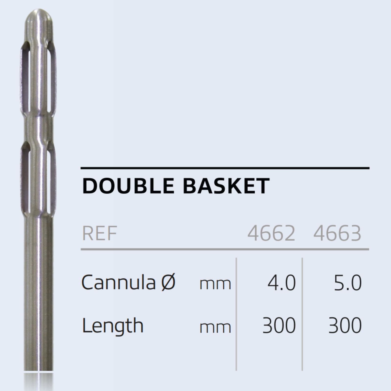 Канюля для ліпосакції (Одноразові) (тип Double Basket) діам.4,0 мм, довж. 300 мм