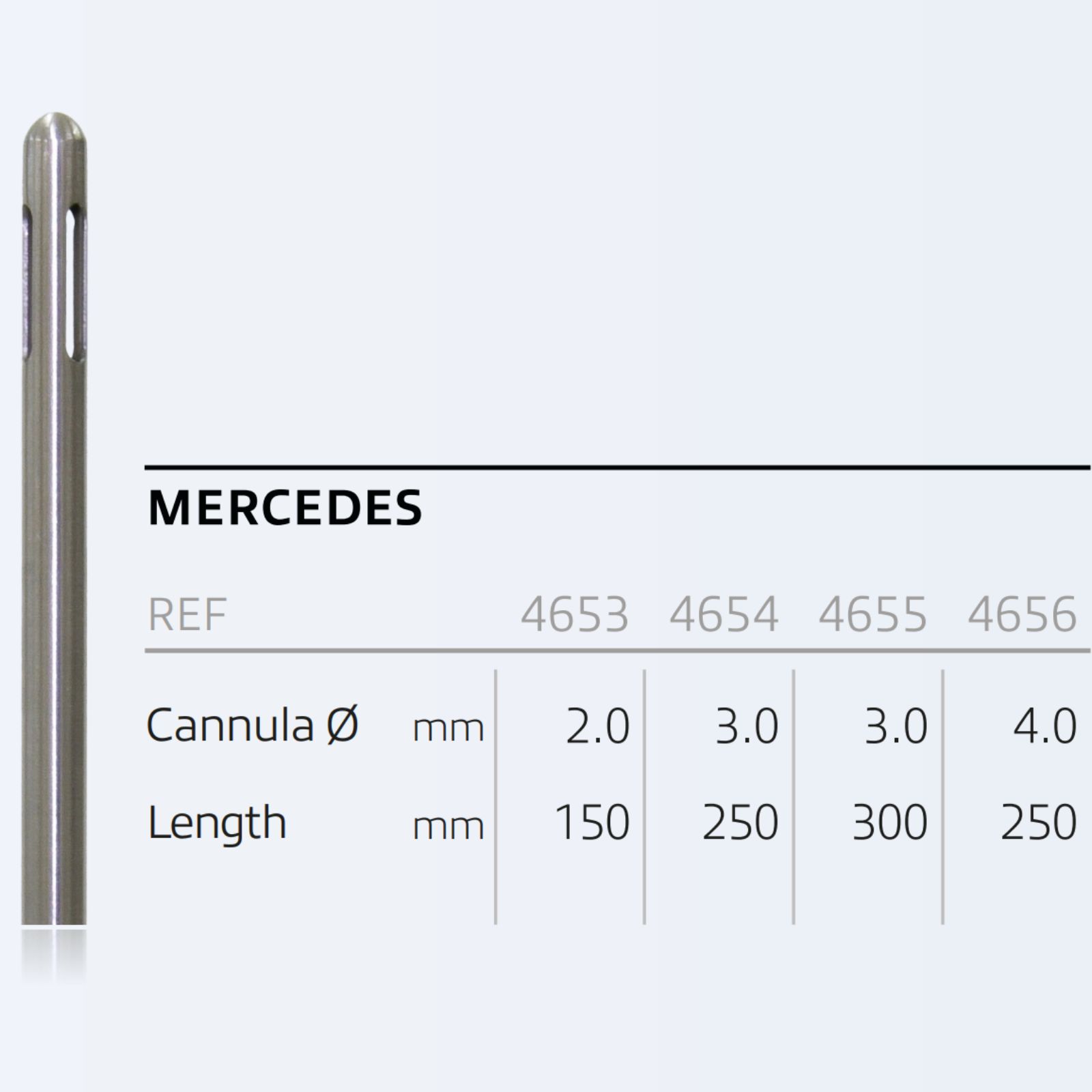 Канюля для ліпосакції (Одноразові) (тип Mercedes) діам.3,0 мм, довж.300 мм