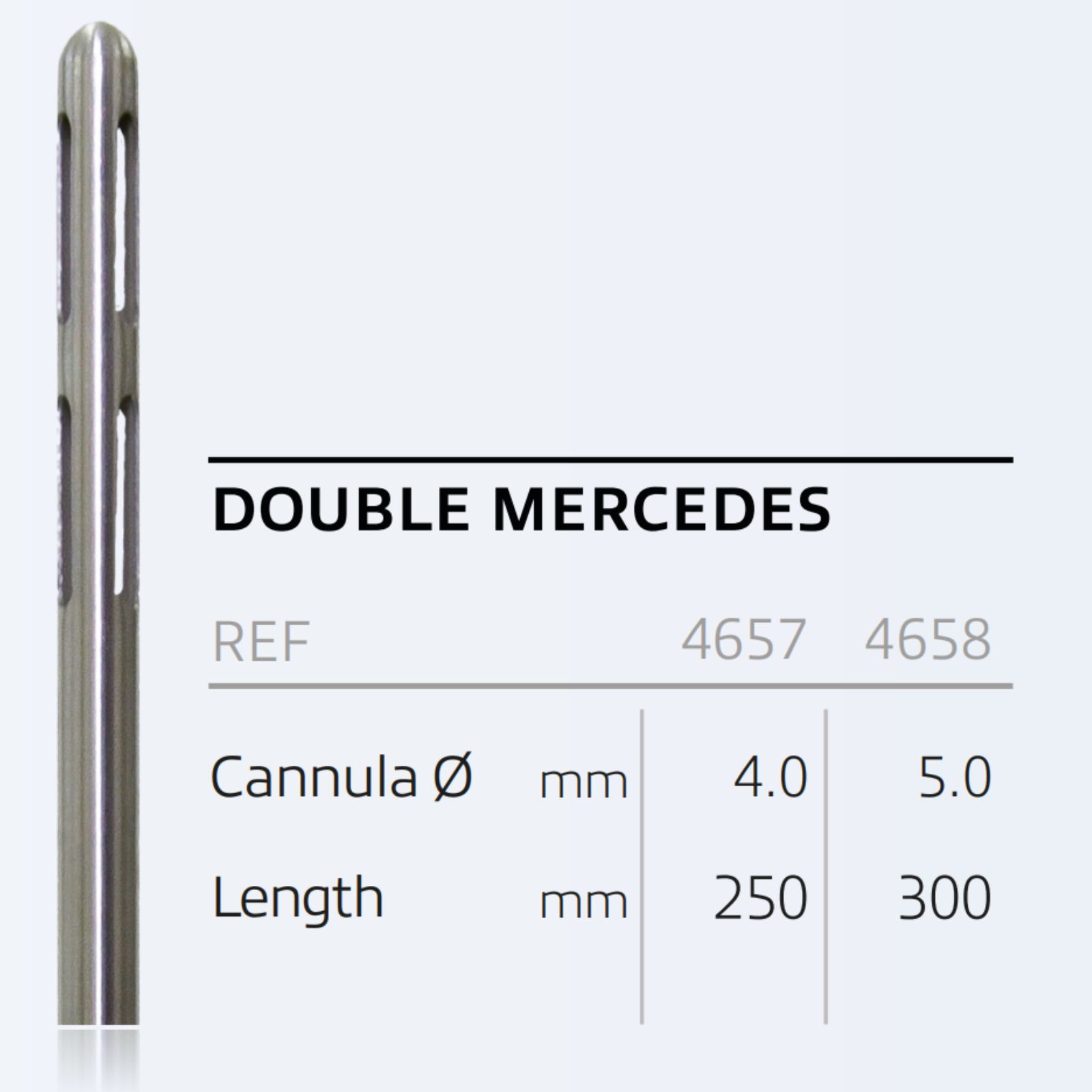 Канюля для ліпосакції (Одноразові) (тип Mercedes) діам.4,0 мм, довж.250 мм