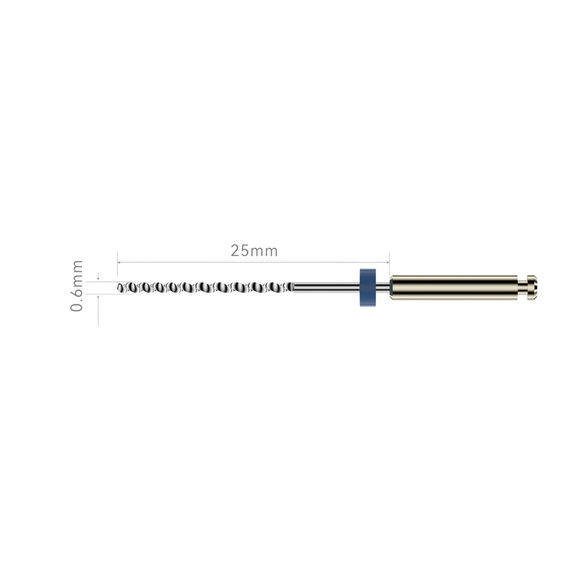 NiTi ротаційний інструмент в мартенситній фазі K-Endo / Martensitic Phase NiTi Rotary Drill K-Endo, K6 N60 2% L25 (входить до набору TFRK)