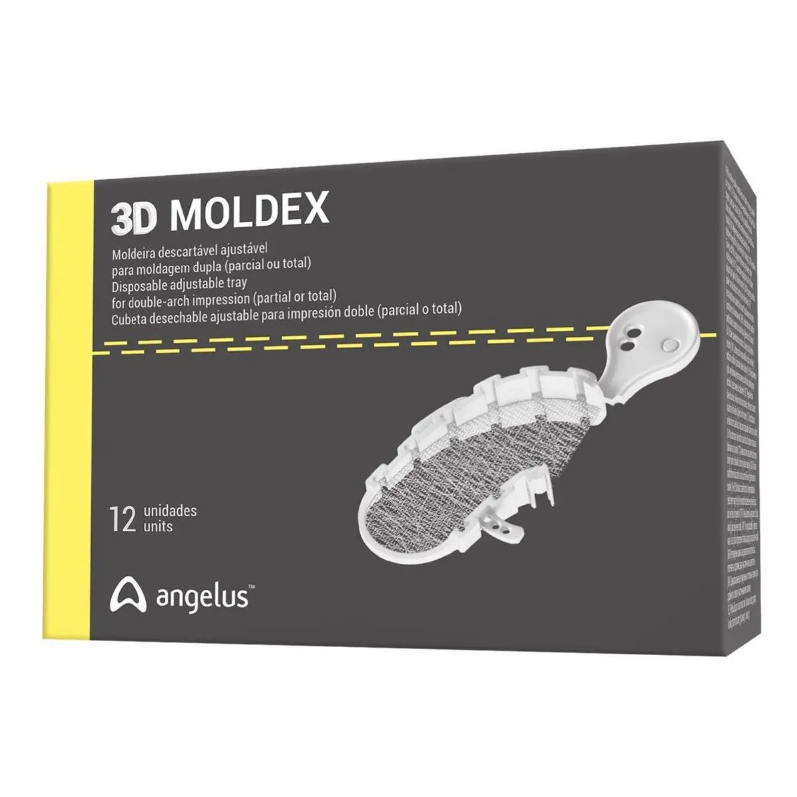 Ложки відбиткові Angelus Moldex 3D, одноразові, часткові, регульовані, набір 12 шт