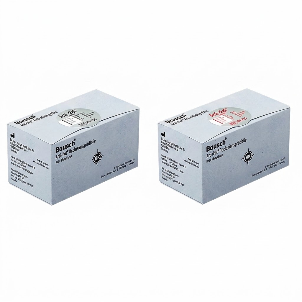 Артикуляційна фольга, 12 мкм, металік, одностороння, 20 м, 75 мм, Bausch